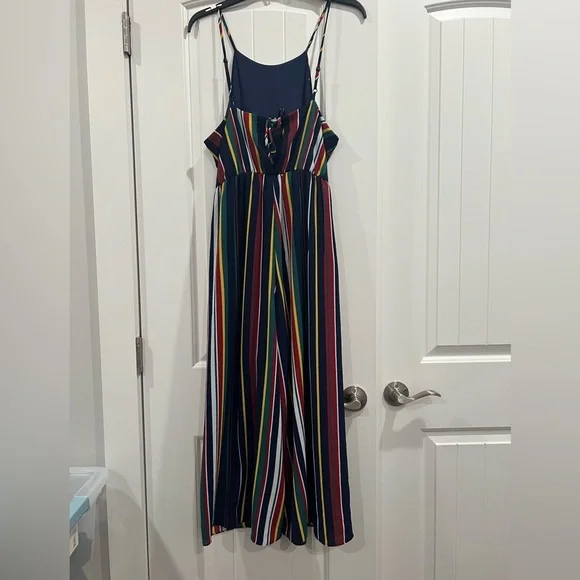 Wrangler Women’s Multicolor Striped Jumpsuit Size Large - Picture 6 of 6